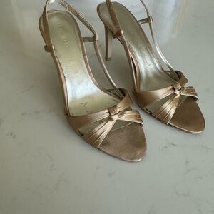 Elegant Gold Strappy Heels